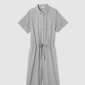 Eileen Fisher Black & white wife leg jumpsuit EUC